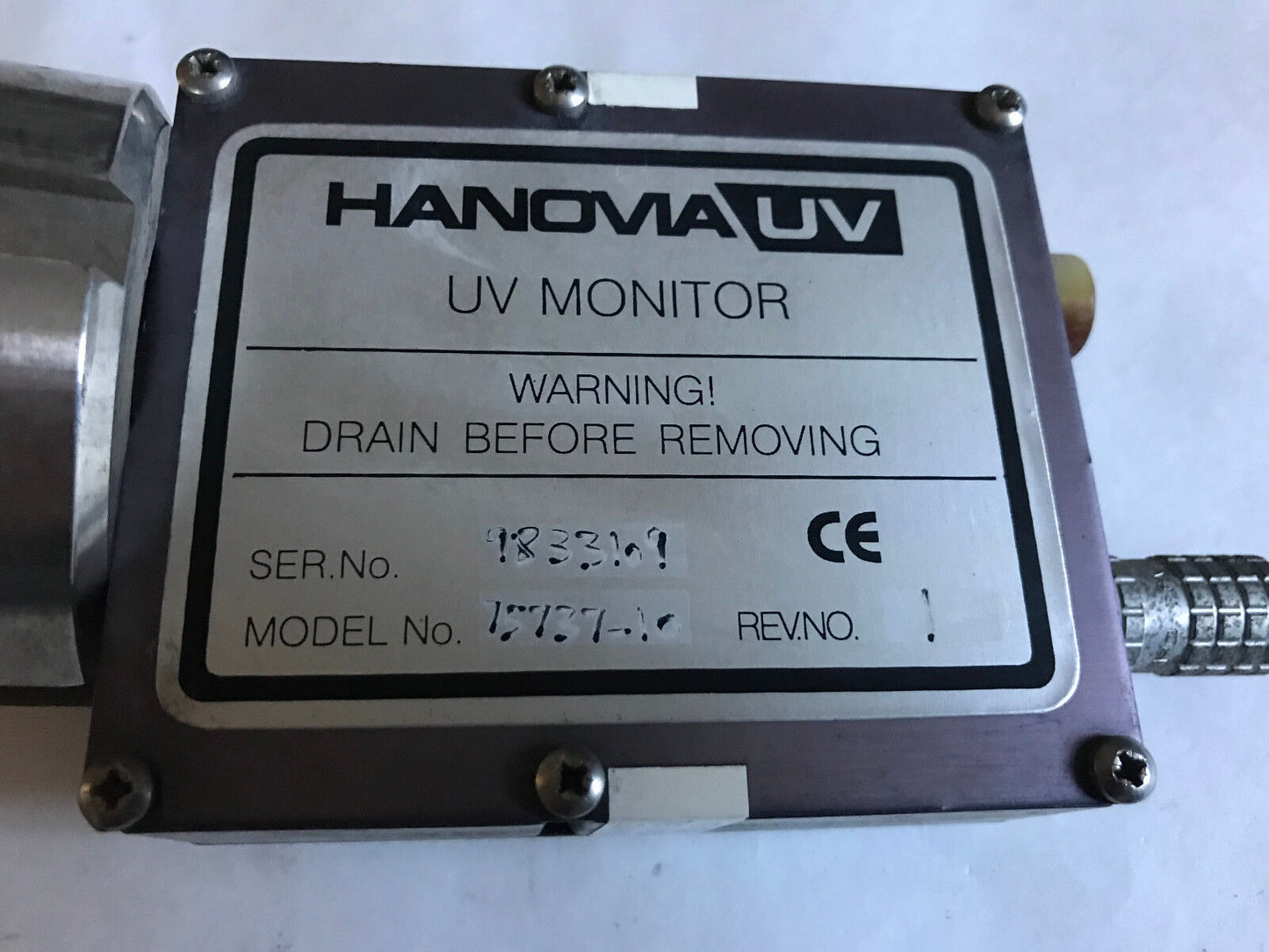 Hanovia 75737-10 Uv Monitor Drain Valve,Su