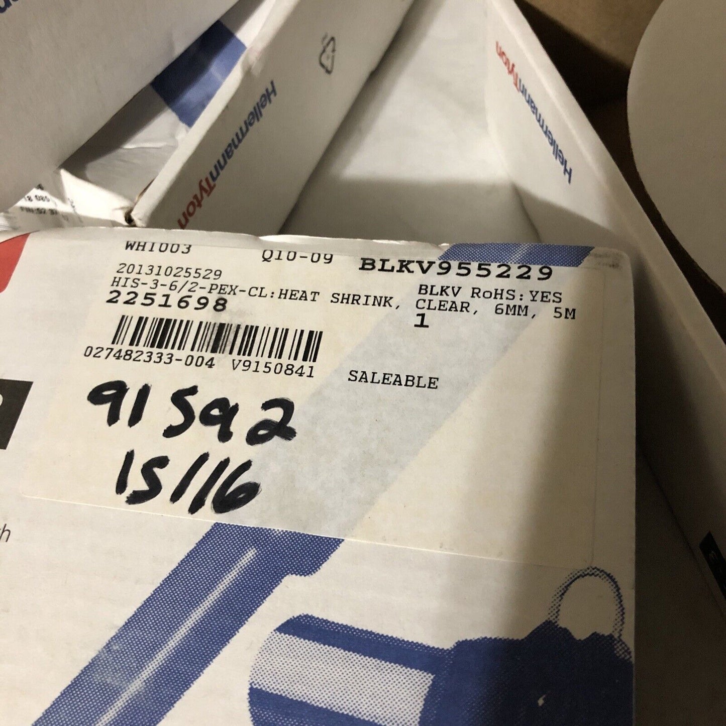 New Hellermanntyton His-3-6/2-Pex-Cl Tubing Heat Shrink 5M L 6Mmid,308-30603,Fc