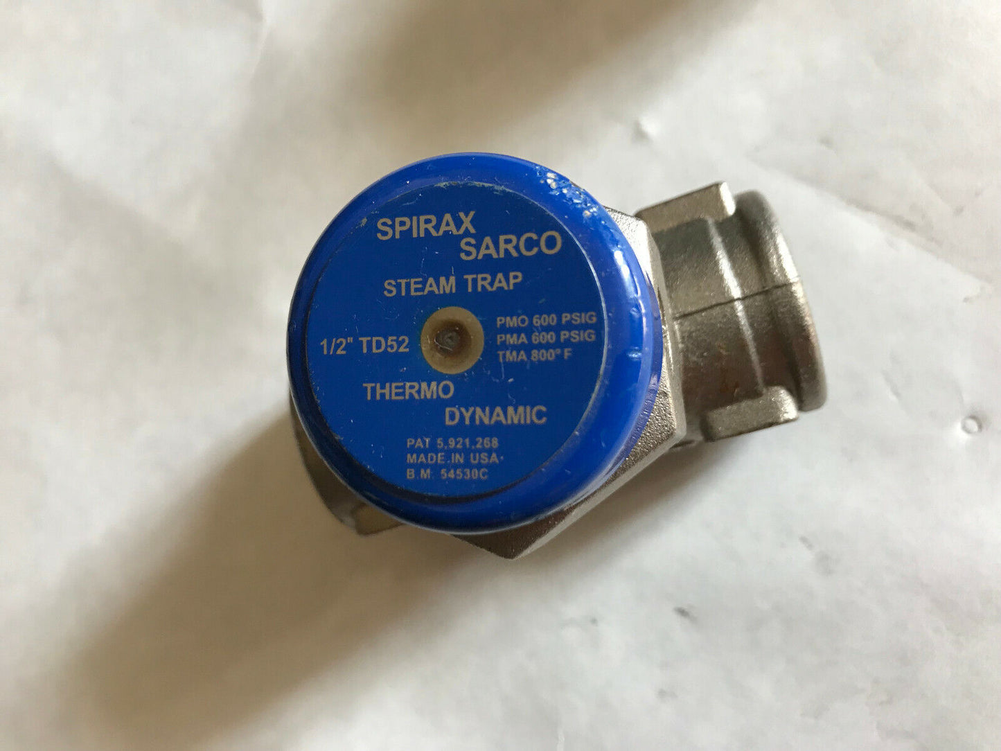 New 1/2" Td52 Spirax Sarco B.M. 54530C Steam Trap Cool Blue Thermo Dynamic,Ay,Av