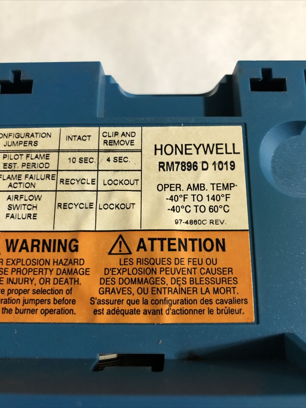 Honeywell Controller 7849A1023,Ultraviolet Flame Amplifier Rm7896d1019,Dj