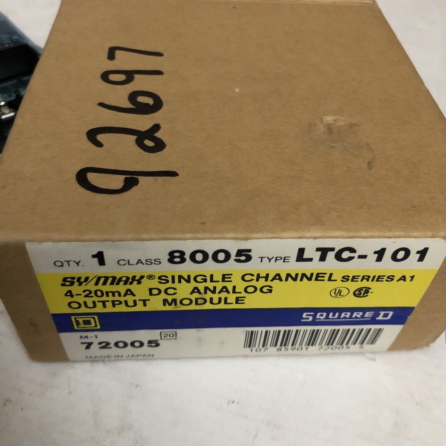 New Square D Ltc-101 Class 8005 Sy/Max Output Module Analog 4-20Ma 1Point,Cv