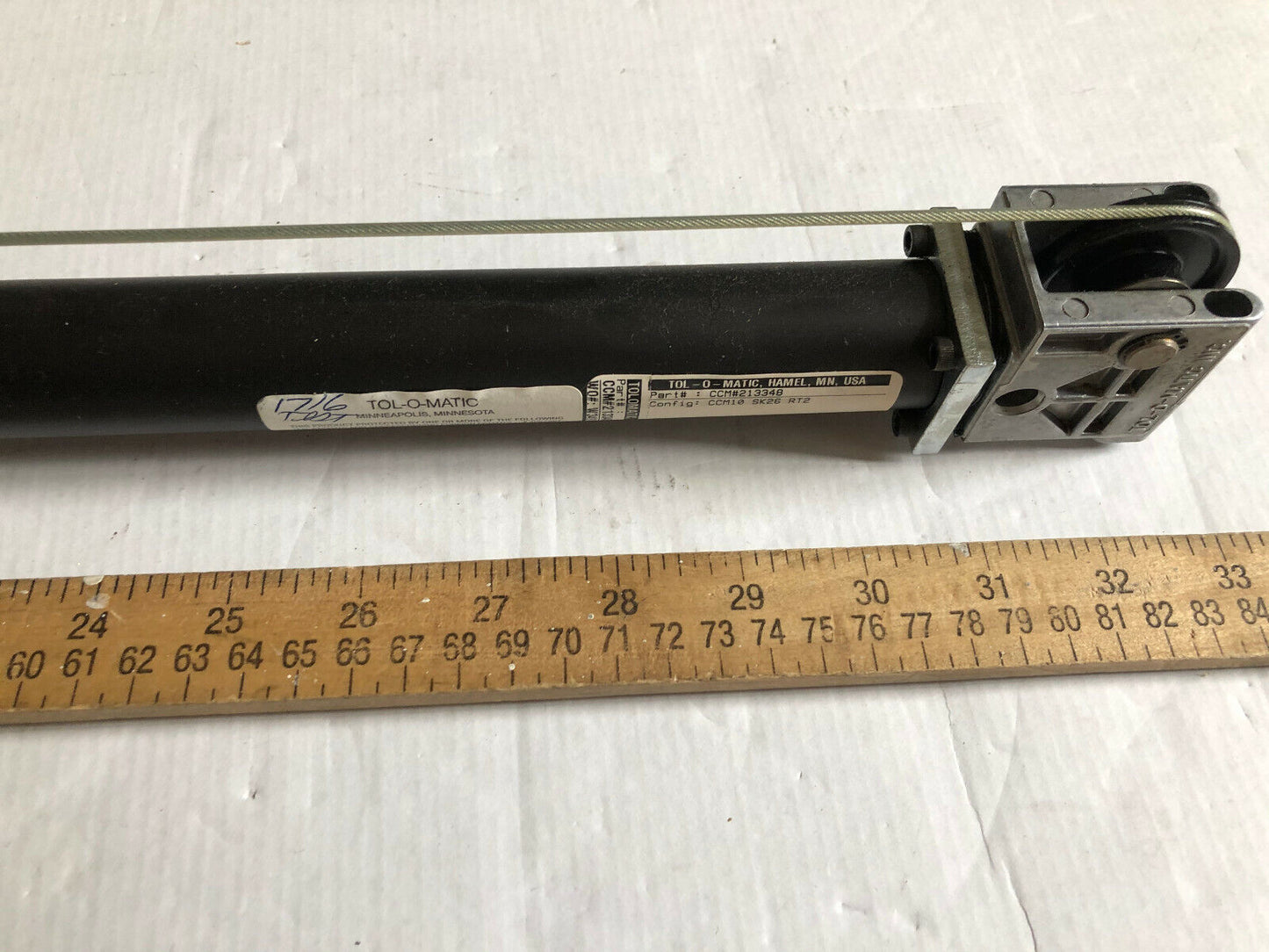 Tolomatic Ccm # 213348 Pneumatic Cable Linear Actuator 670Mm Travel 1/8 Npt,En