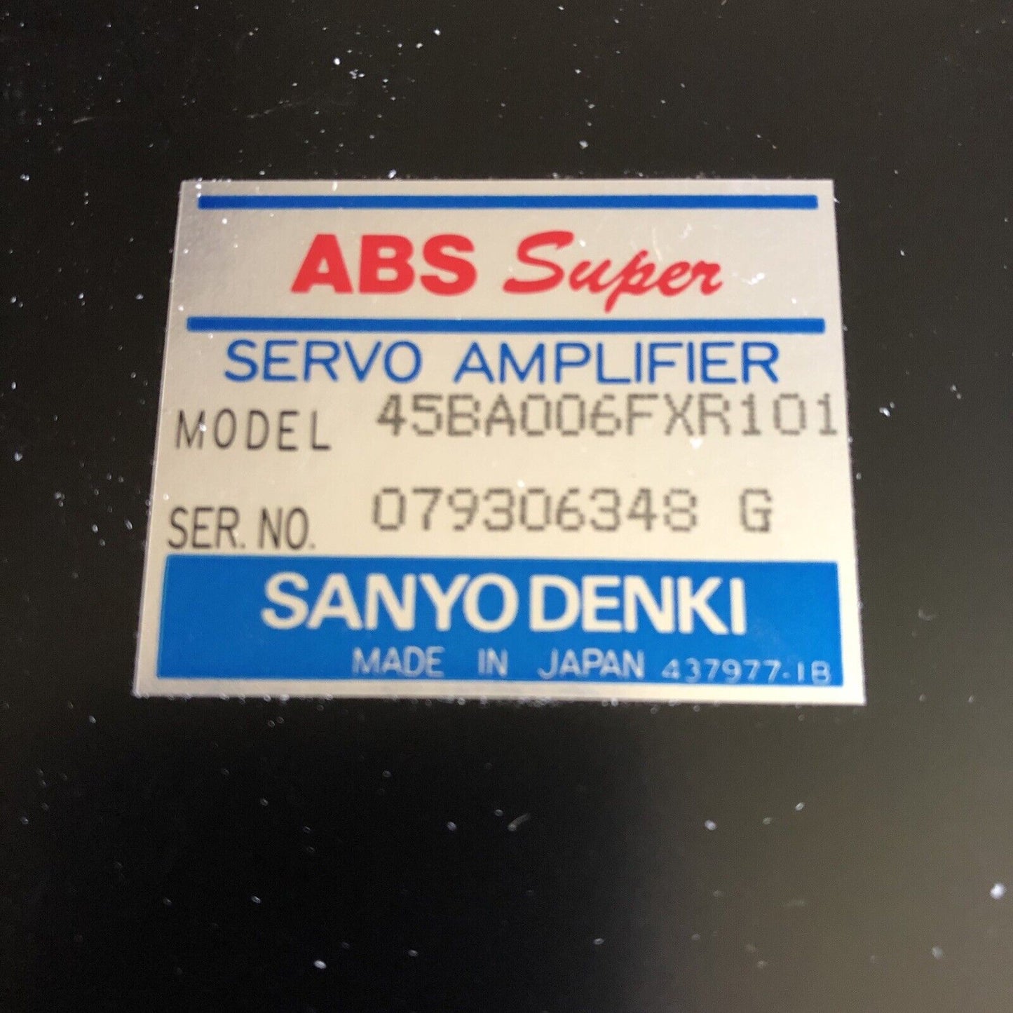 Sanyo Denki 45Ba006fxr101 Abs Super Servo Amplifier,Bp