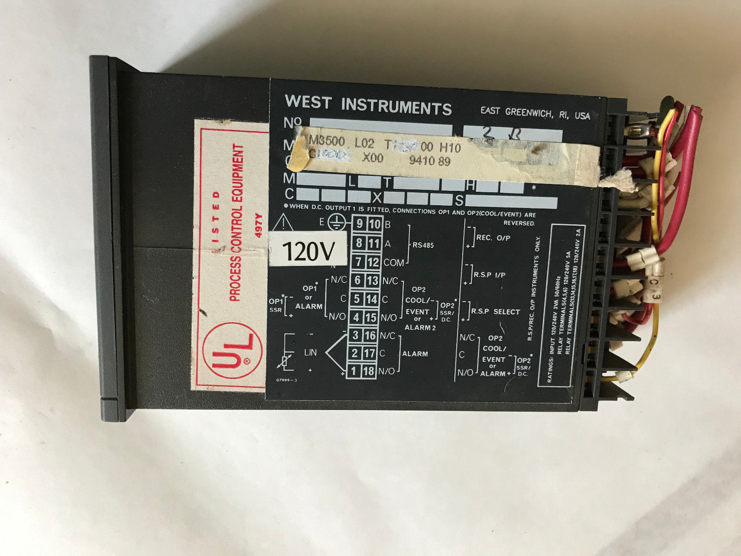West Instruments M3500 L02 H10 Process Control Equipment 120V,M3500 L02 H10,Es