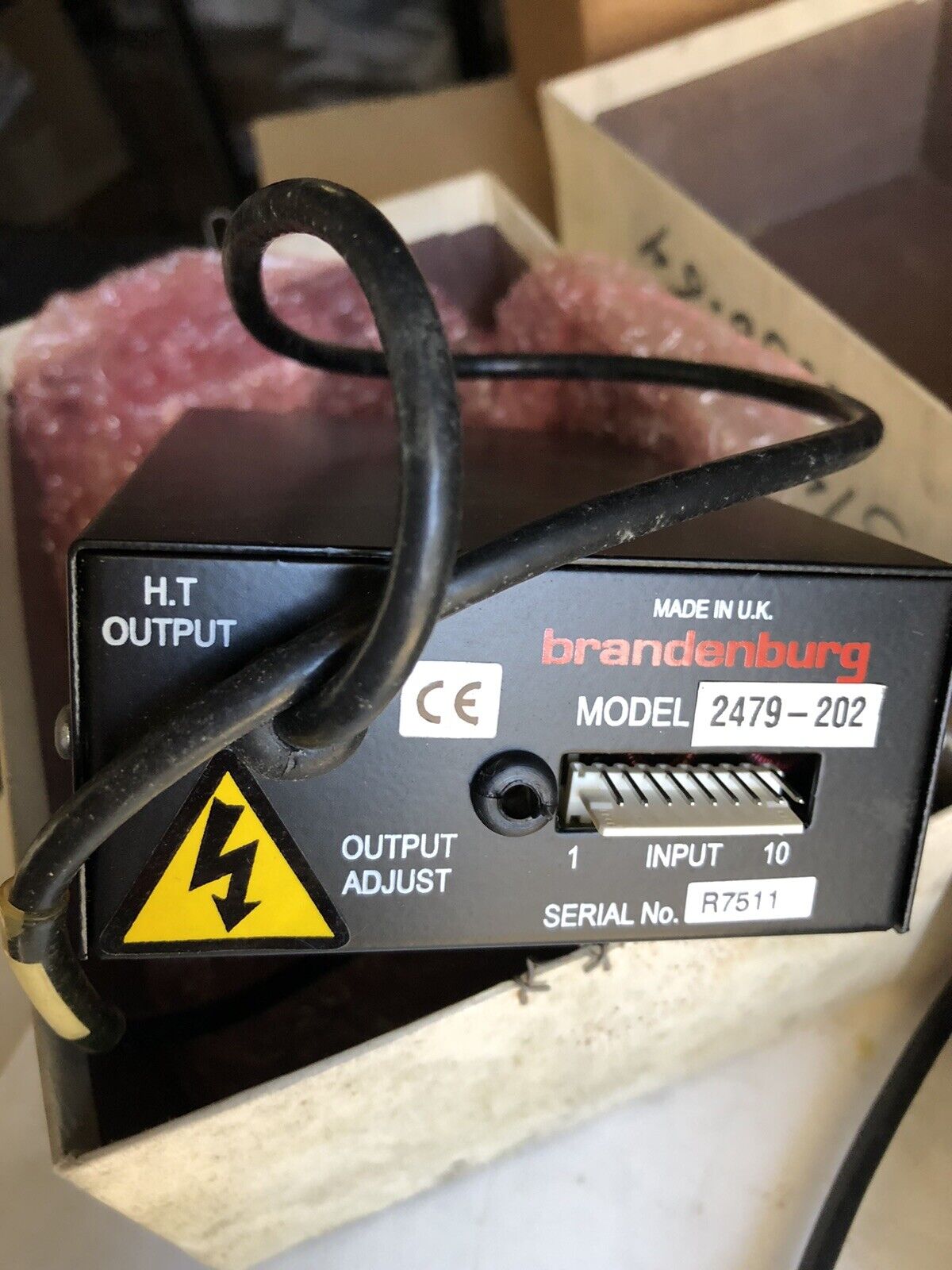 New Brandenburg 2479-202 Dc Power Supply,Eb02129,15V-3.5Kv, 2Ma,Tk