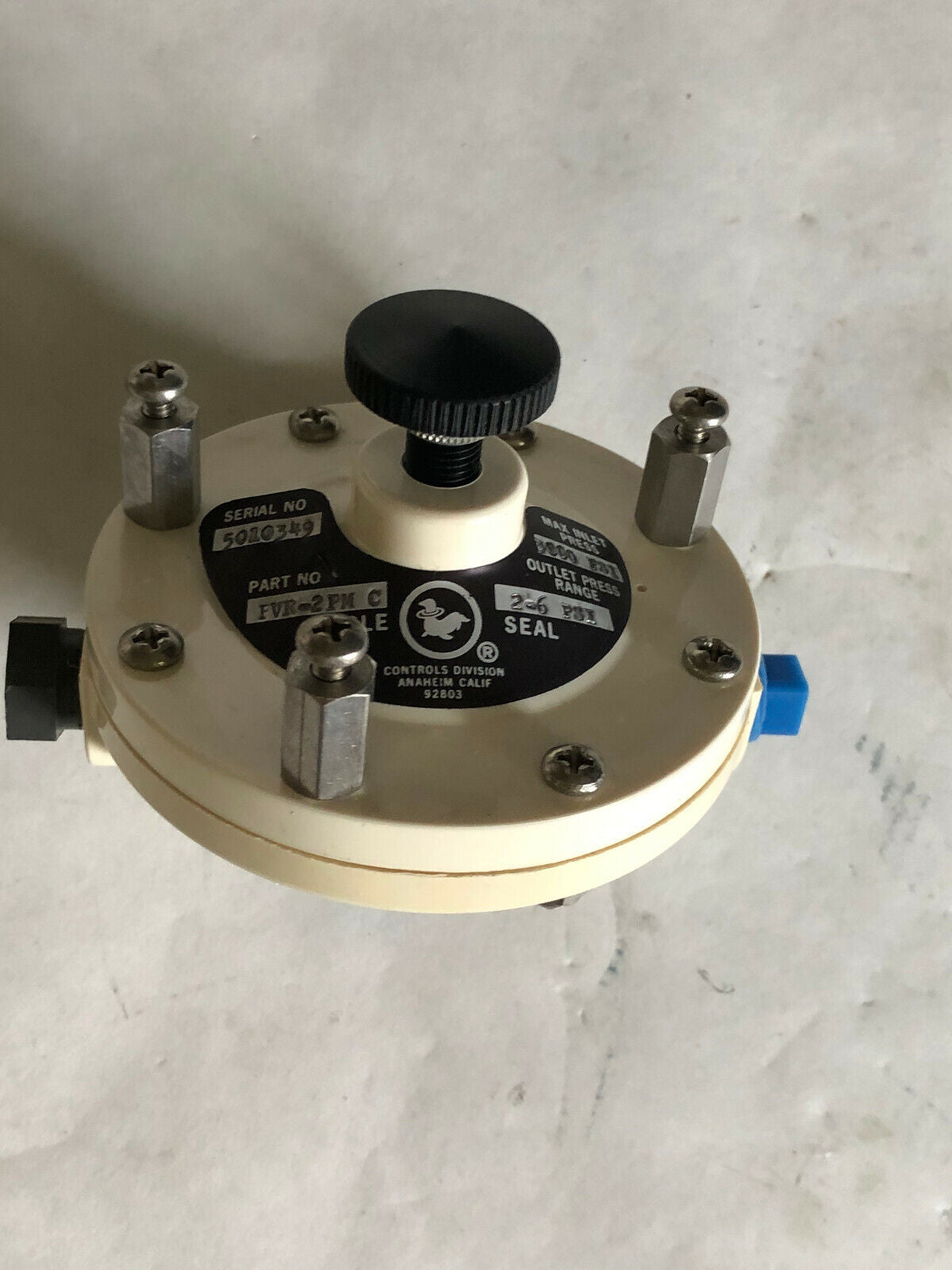 Circle Seal Fvr-2Pm C Valve  3000Psi Max Inlet 2-6Psi Outlet Pressure Valve,Ck