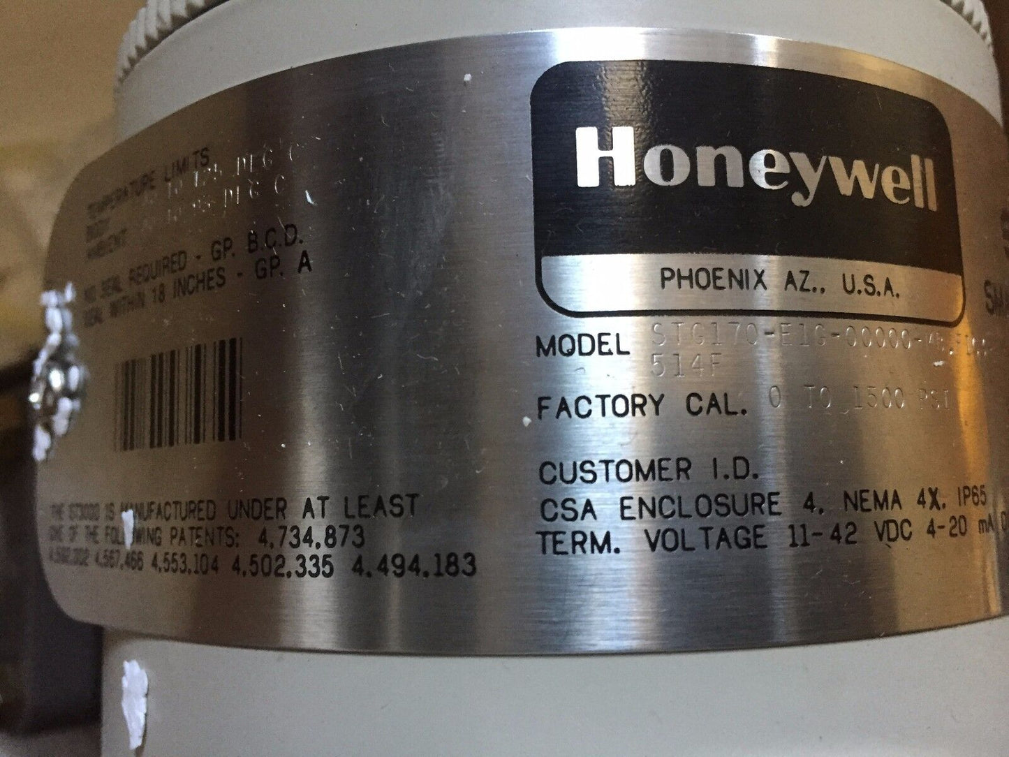 New Honeywell Stg170-E1g-00000-Mb,Smart Transmitter St3000,Stg170g-A10-504F,Ac
