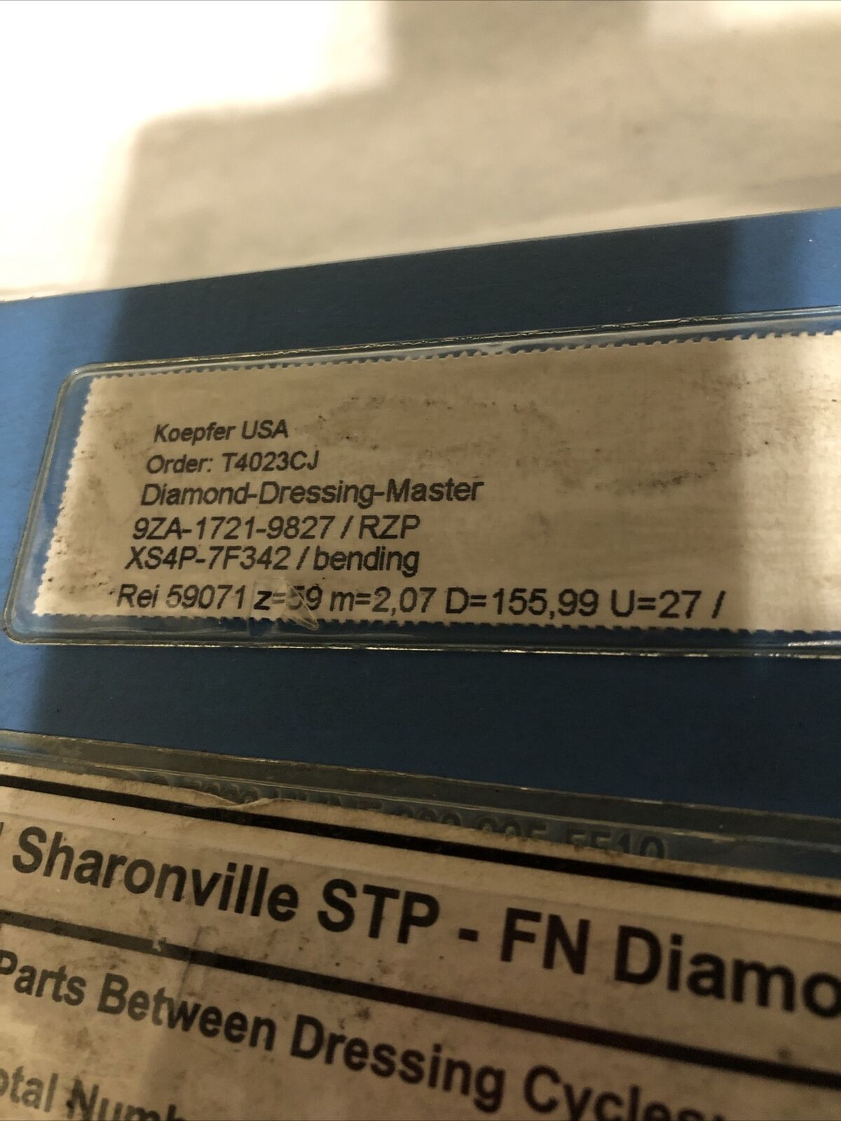 Koepfer Xs4p-7F342 Diamond Master Dresser Hone,9Za-1721-9827 /Rzp,27Mm Ford,Fd