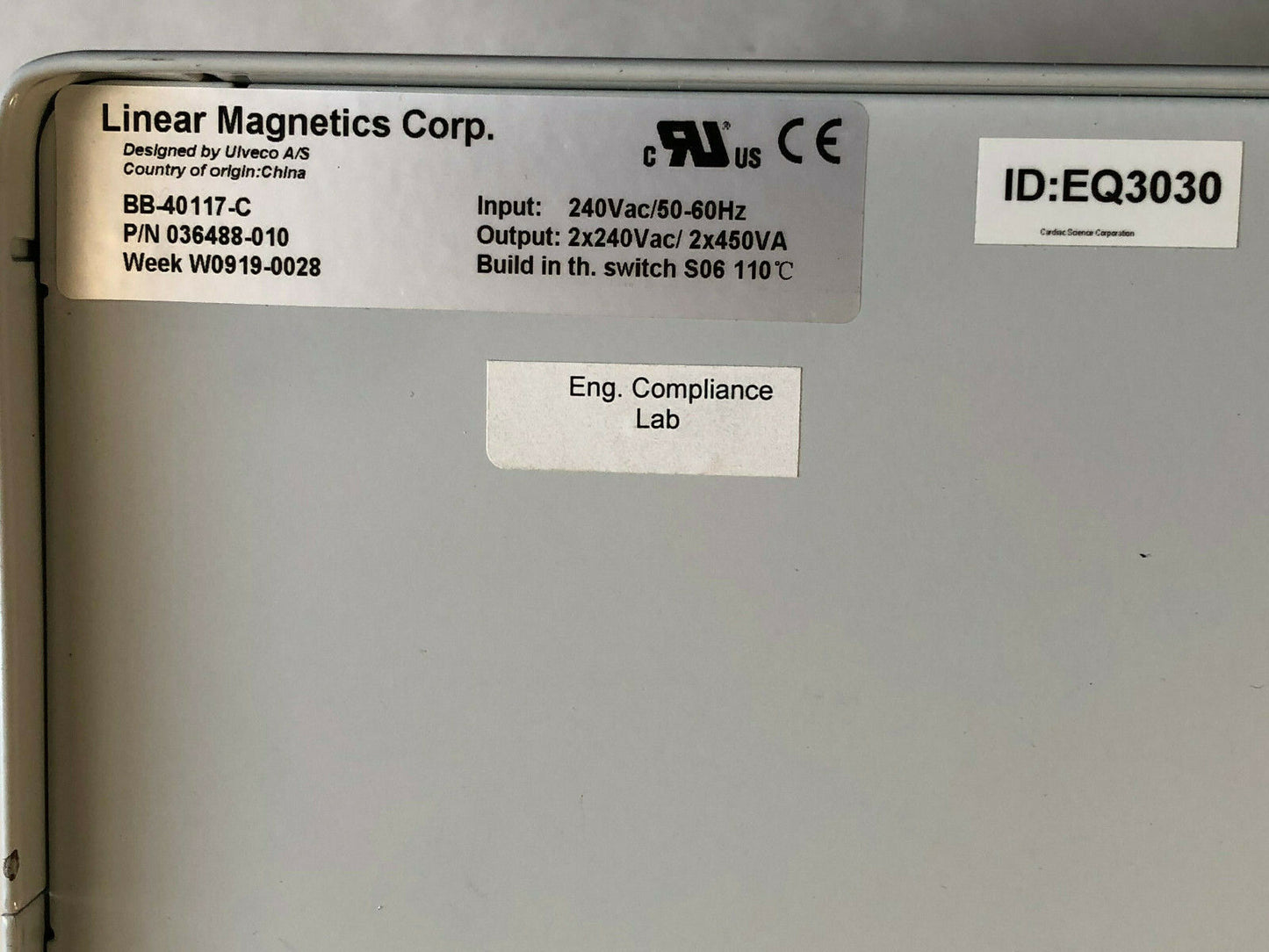 Linear Magnetics 036488-010,Bb-40117-C,Eq3030,W0919-0028 Controller ,Sj
