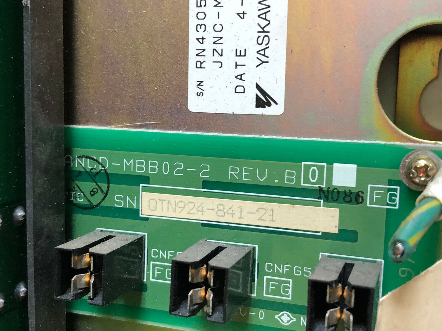 Yaskawa Jznc-Mrk09-1 Cnc Control,Mry01b-1,Mi004,Mario,M1004,Jancd-Mbb02-1,Cg