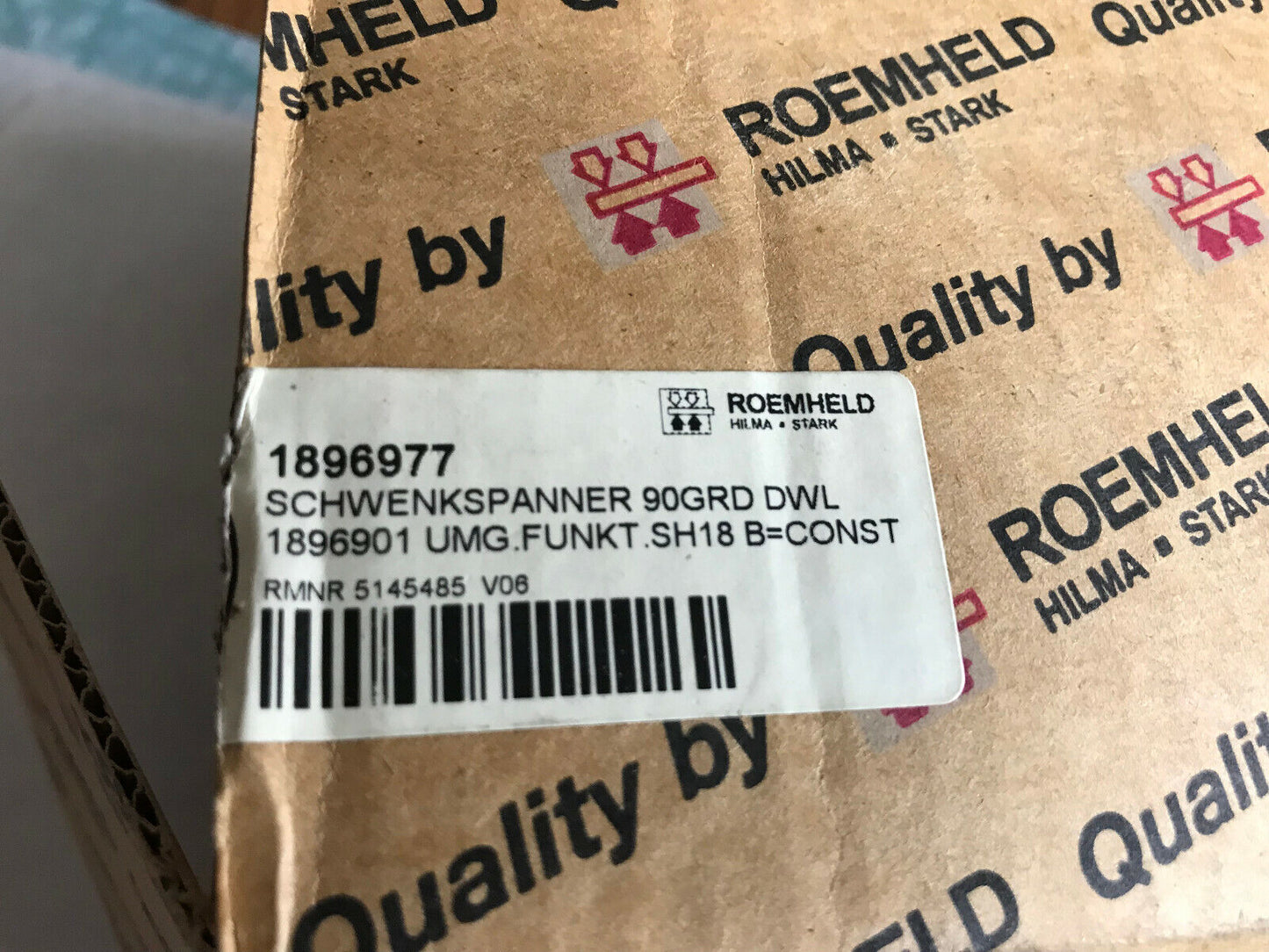 New Roemheld 1896977, Swing Clamp. 90Grd Dwl 61Hu 1896901 Sh18 B=Const 500Bar,Sd