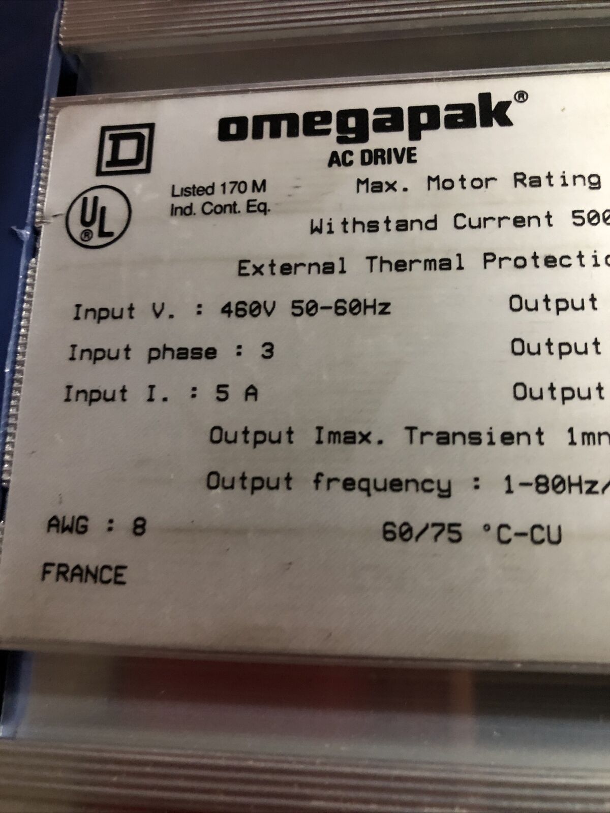 New Square D P00co4d,8803 Drive 2Hp Nema Open Torque 8803-P00c04d Omegapak,Ex