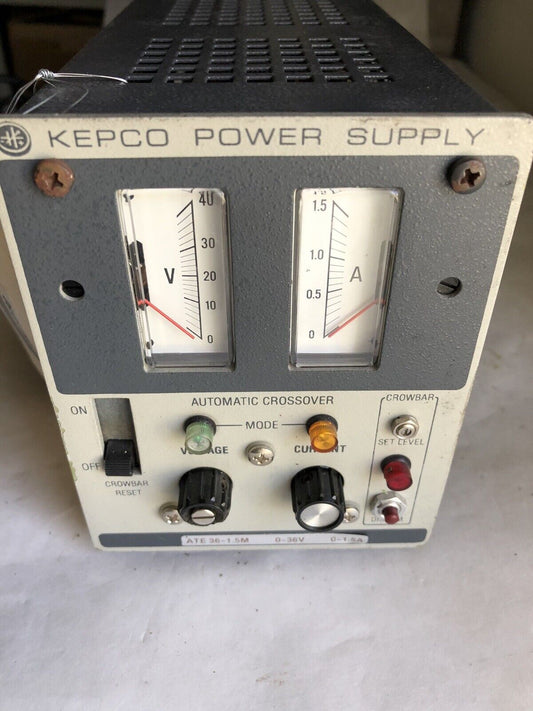Kepco Ate36-1.5M 0-36V 1.5A Quarter-Rack Analog Controlled Power Supply,Pc-12,Tk