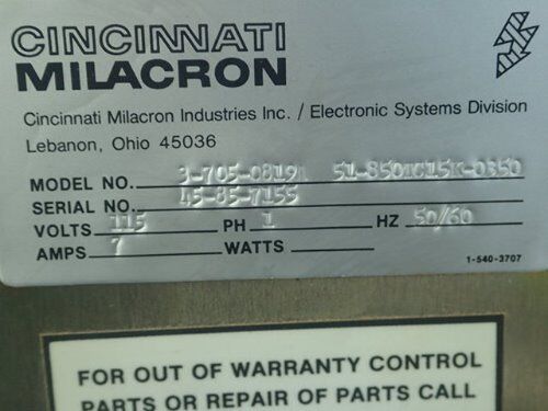 Cincinnati Milacron 3-705-0819A ,51-850Tc15k-150,,3-531-4370A, 3-531-38,Ct