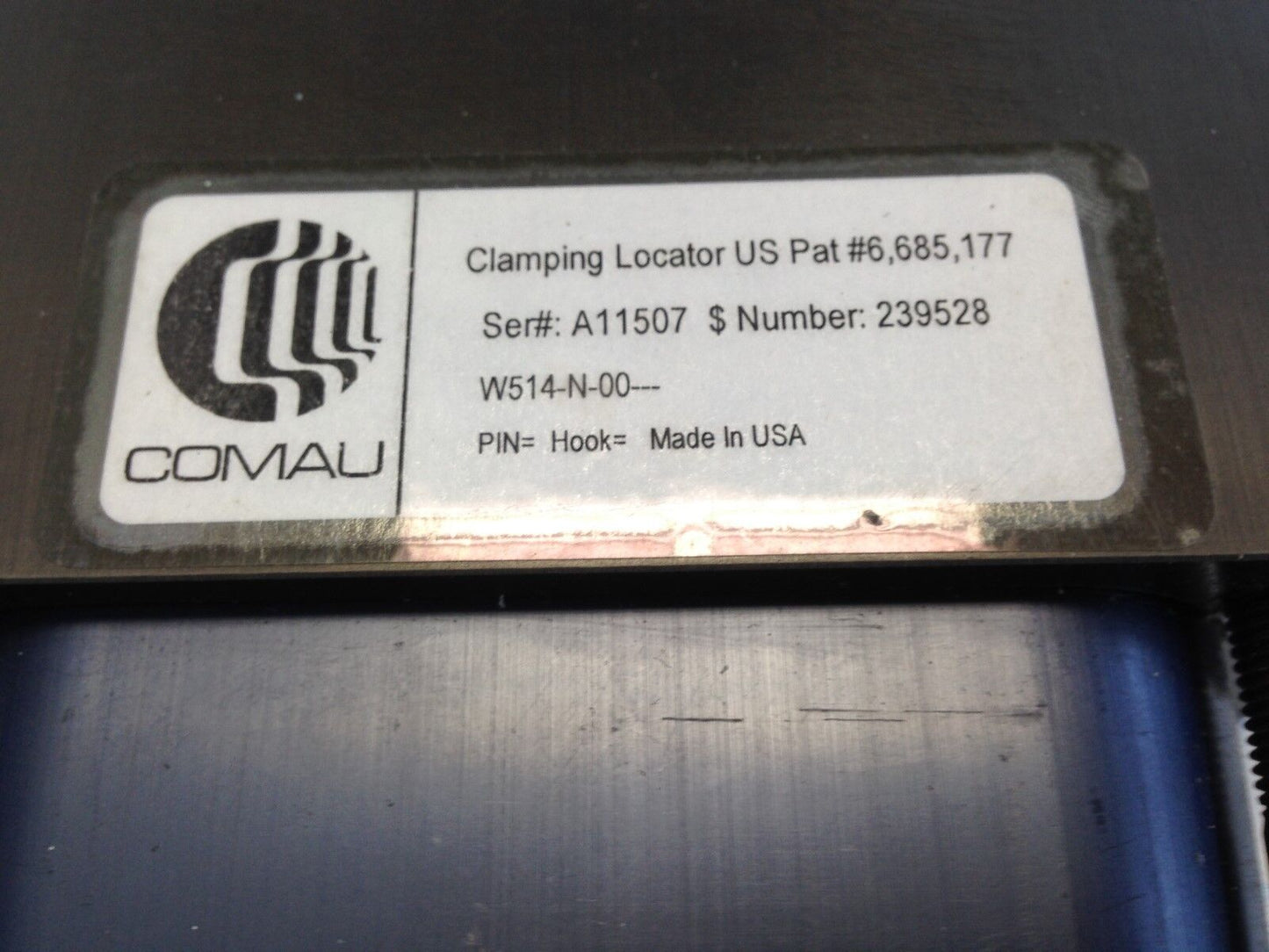 N950529 Comau W999-00569 W514-N-00 Pneumatic Hook Pin Clamp,N950529 239528,Dd