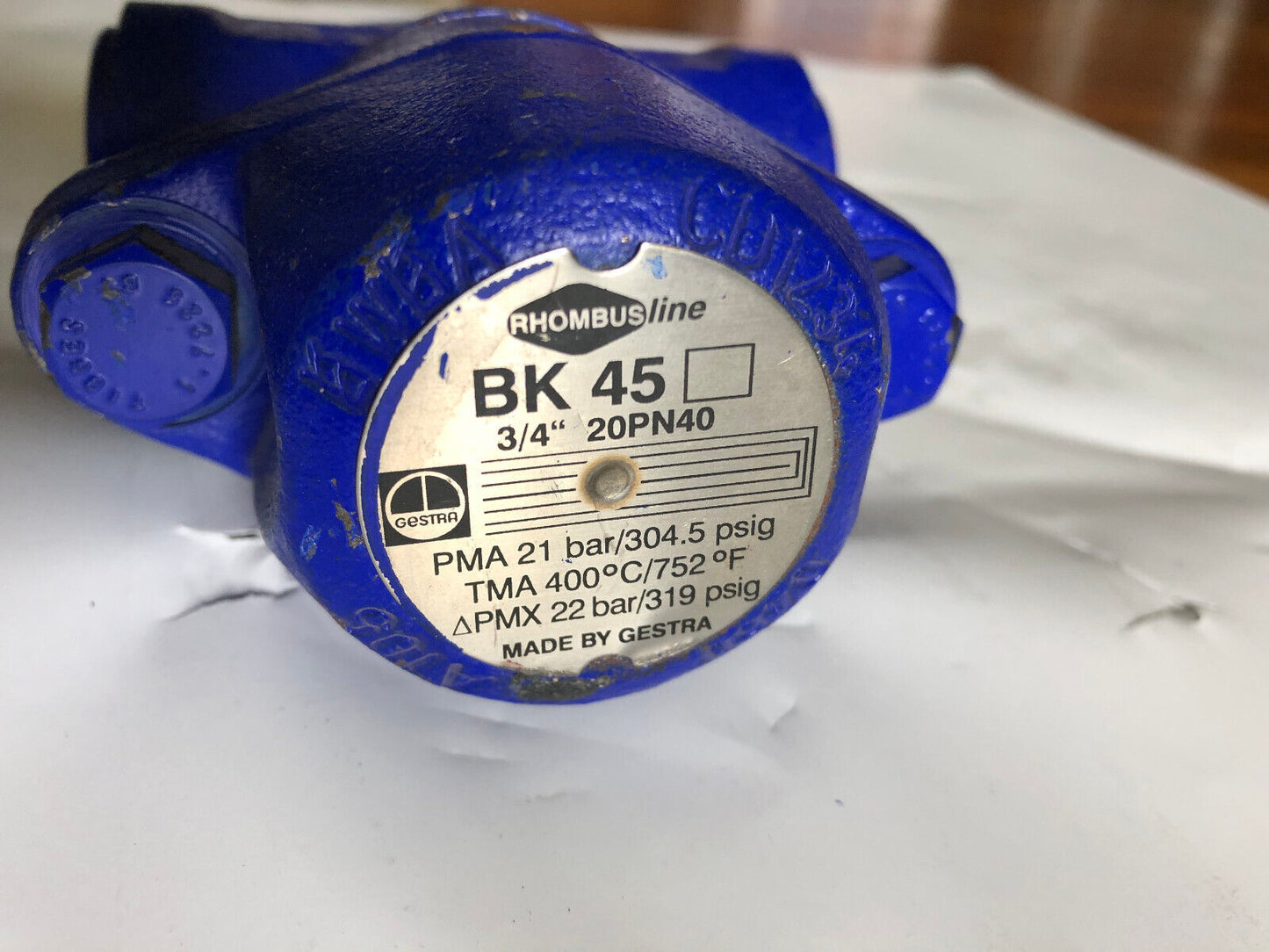 New Gestra Bk 45 3/4 20Pn40 Steam Trap 3/4" Socket Weld, Bk45 (Welding Only),Ay