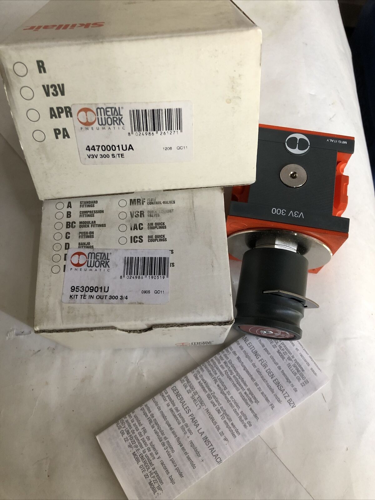 Metal Work 4470001Ua Pneumatic Lockout V3v300,9530901U, 3/4 Npt End Plate Kit,Dg