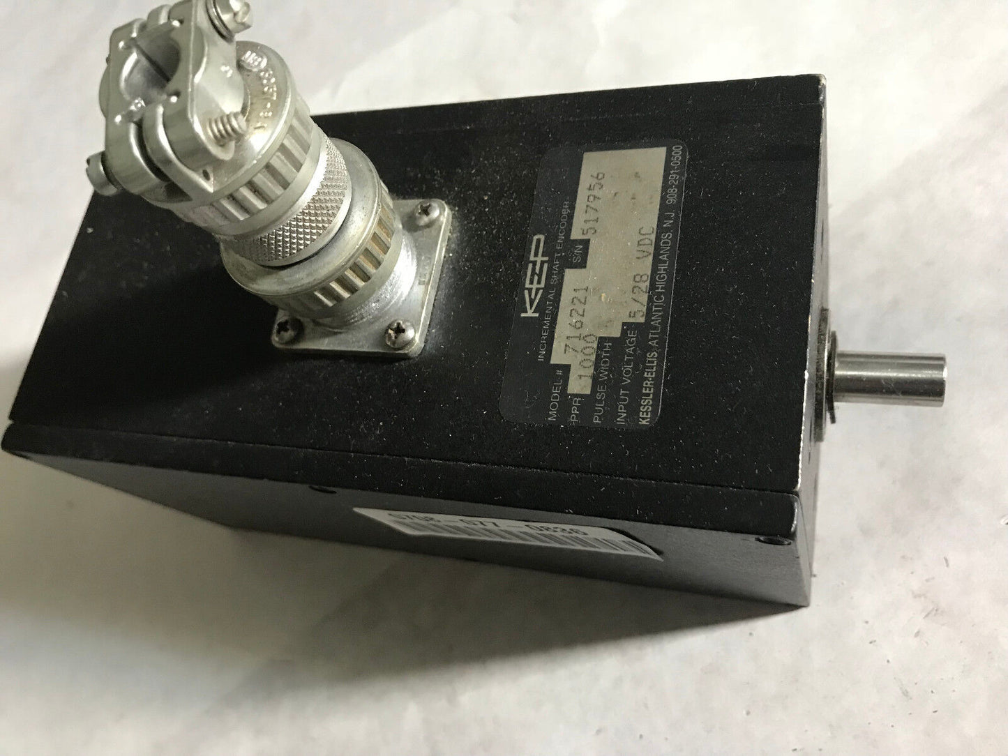 Kep 716221 Rotary Encoder 5/28Vdc Used 3/8"Shaft Dia,Eo