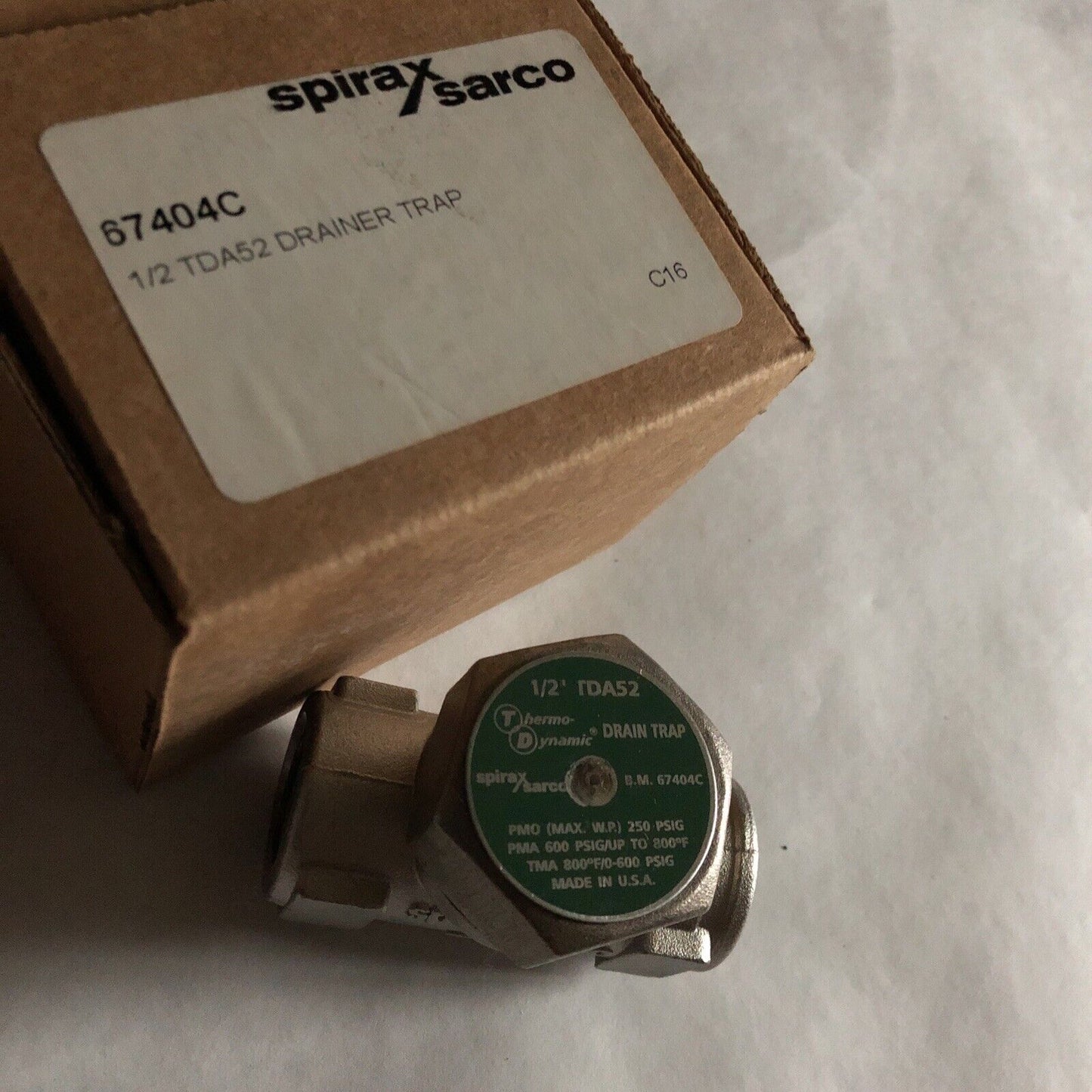 1/2” Spirax Sarco Tda52,1/2 Tda52 B.M 67404C Thermodynamic Drain Steam Trap,Bs