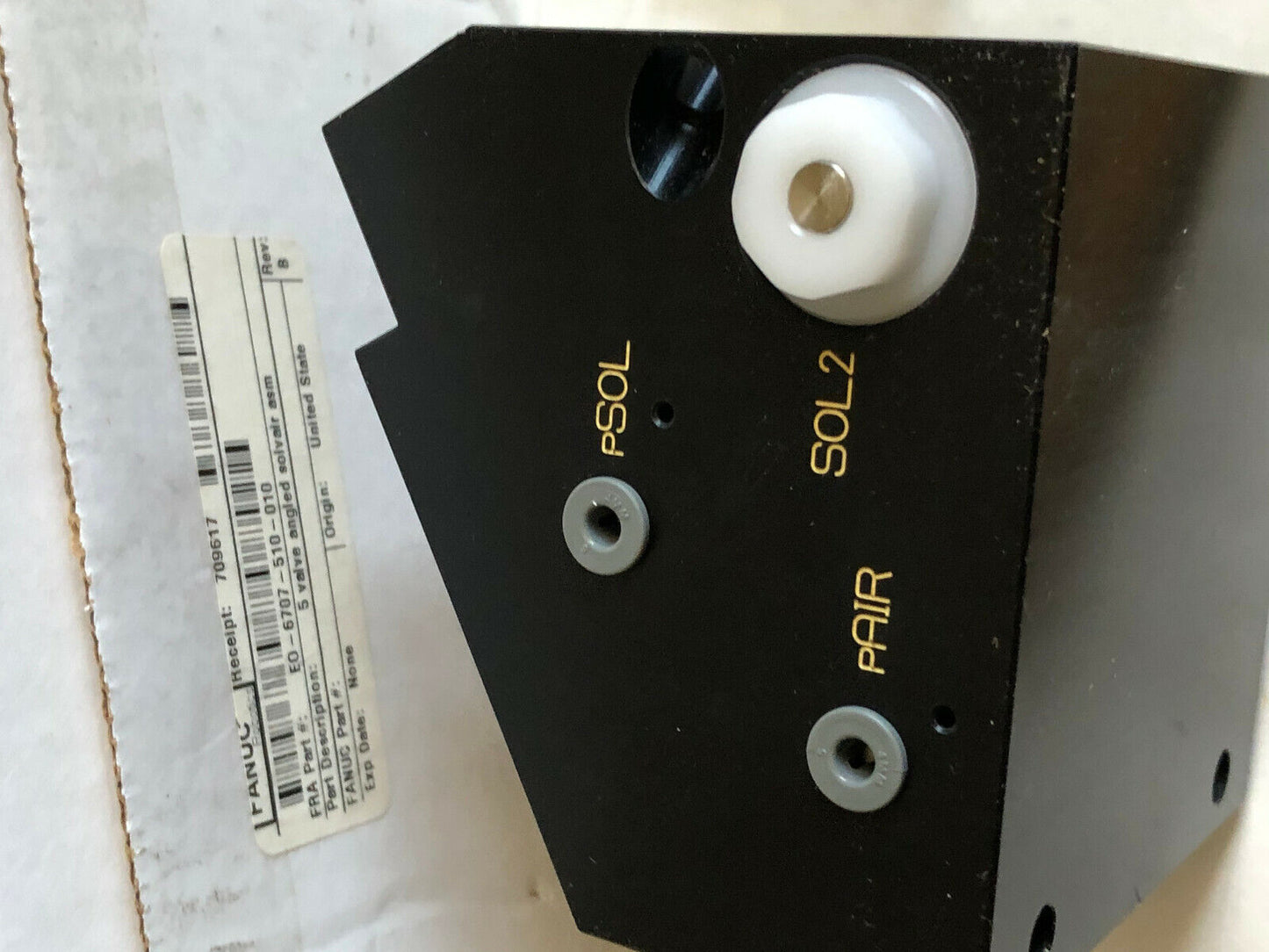 New Fanuc E0-6707-510-010,Eo-6707-510-006 Valve Angled Solvair Kates Mp-0149,Tk