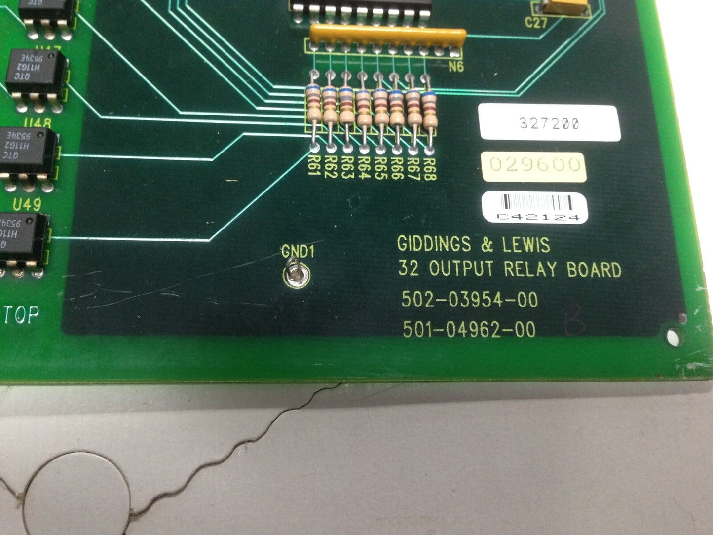Giddings & Lewis 502-03954-00,501-04962-00, 32 Output Relay Board,Di