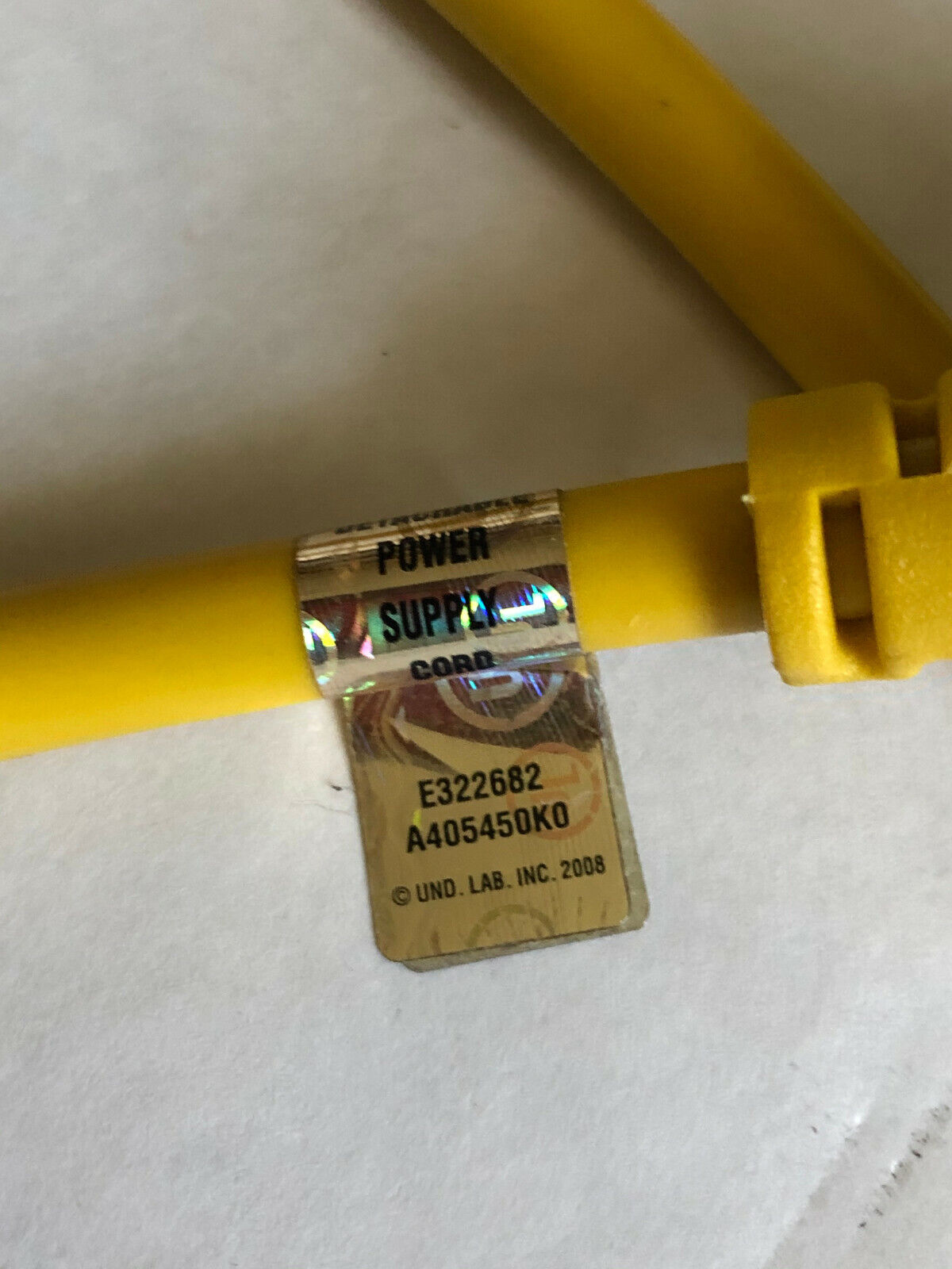 Xuanhui Aund.Lab. E322682 405450K0 Detachable Power Supply Cable, By-14,811,Ap