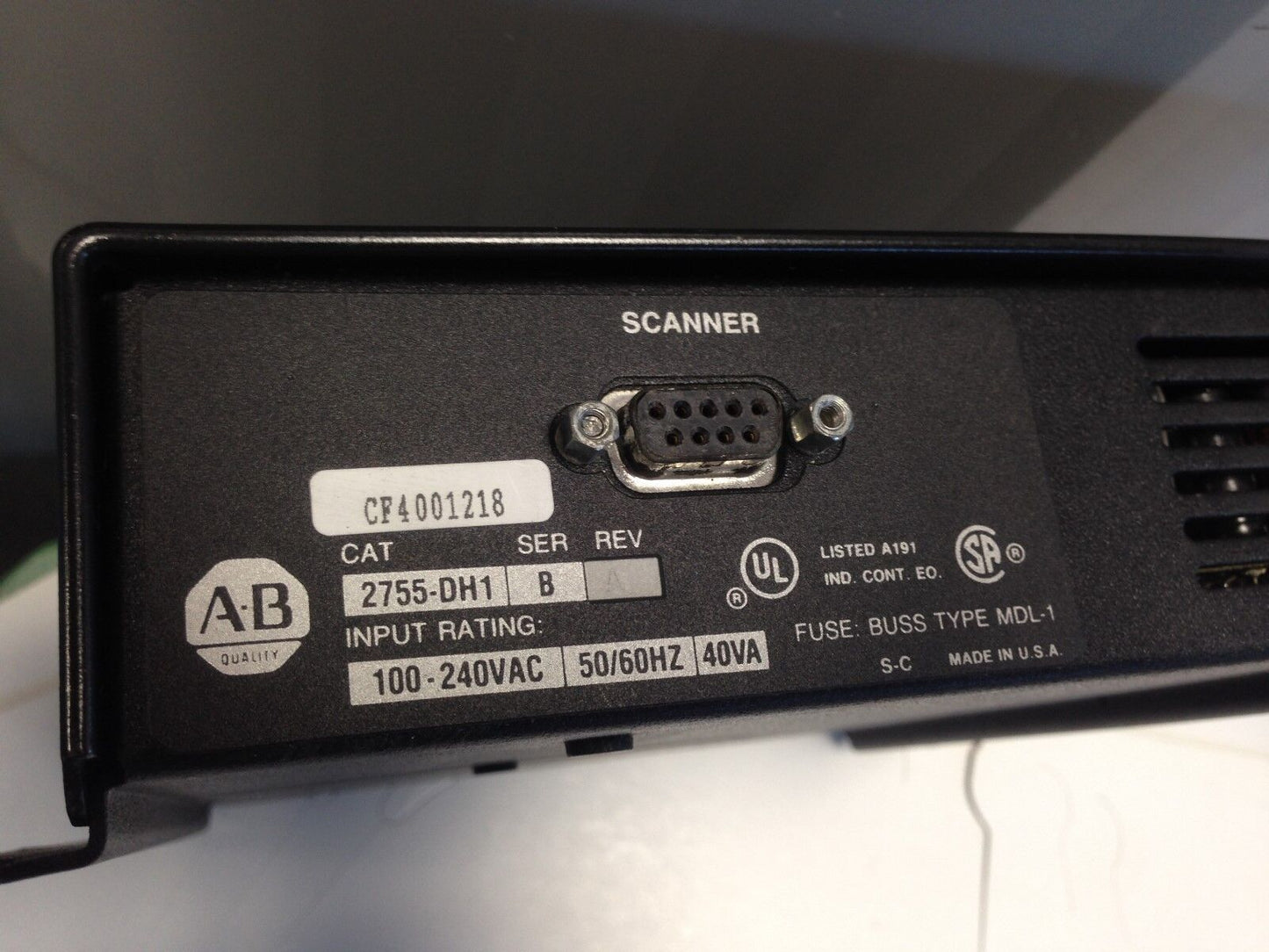 New Allen-Bradley 2755-Dh1 Bar Code Decoder, 100-240Vac, 40Va No Power Cord,Tm