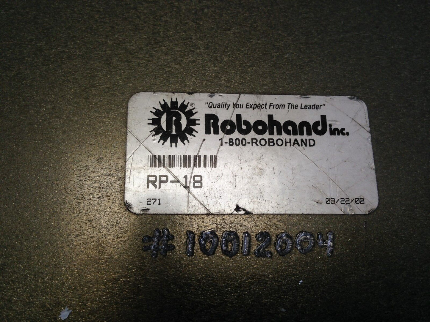 Robohand Rp-18 Double Wedge 2-Jaw Parallel Gripper,Fj