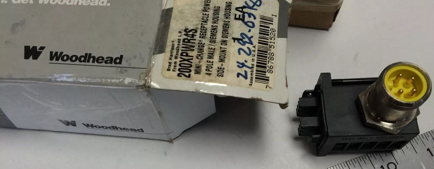 New Brad Harrison Receptacle, 200Xpwr4s Woodhead 6Es7 194-1A A01-0Xa0,Em