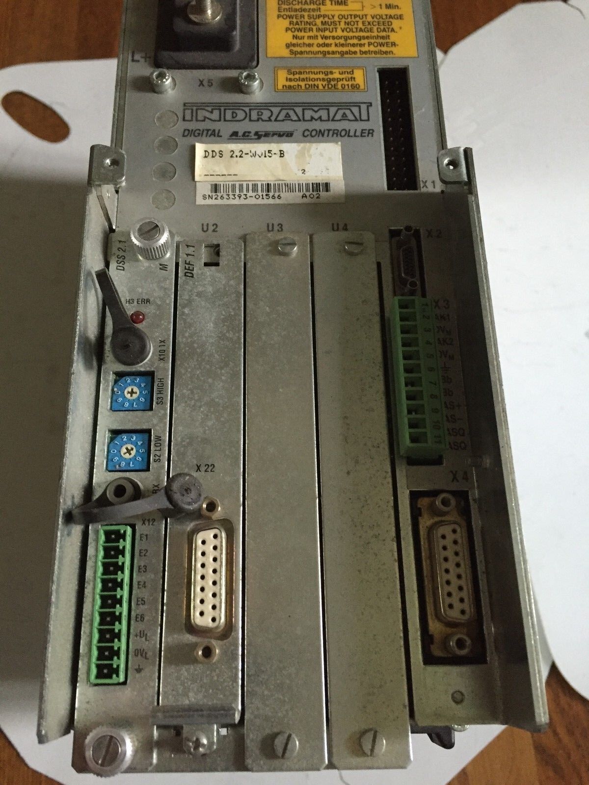 Indramat Dds 2,2-W05-B,Dds 2.2-W05-B Dds022w015be1201,Dds 02.2-W015-Be12,15A,Bd