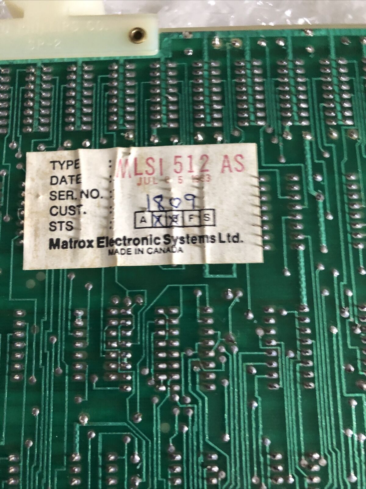Matrox Mlsi 512 As,Matrox Mls1 512 As Pcb Board,Bl