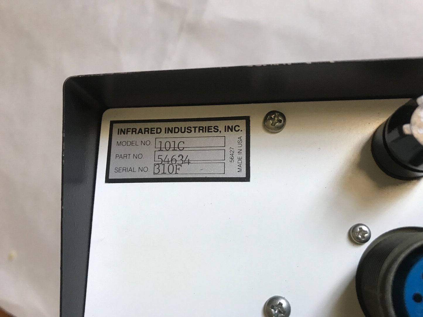 101C Temperature Controller Infrared Industries 54634,117 Vac,Su