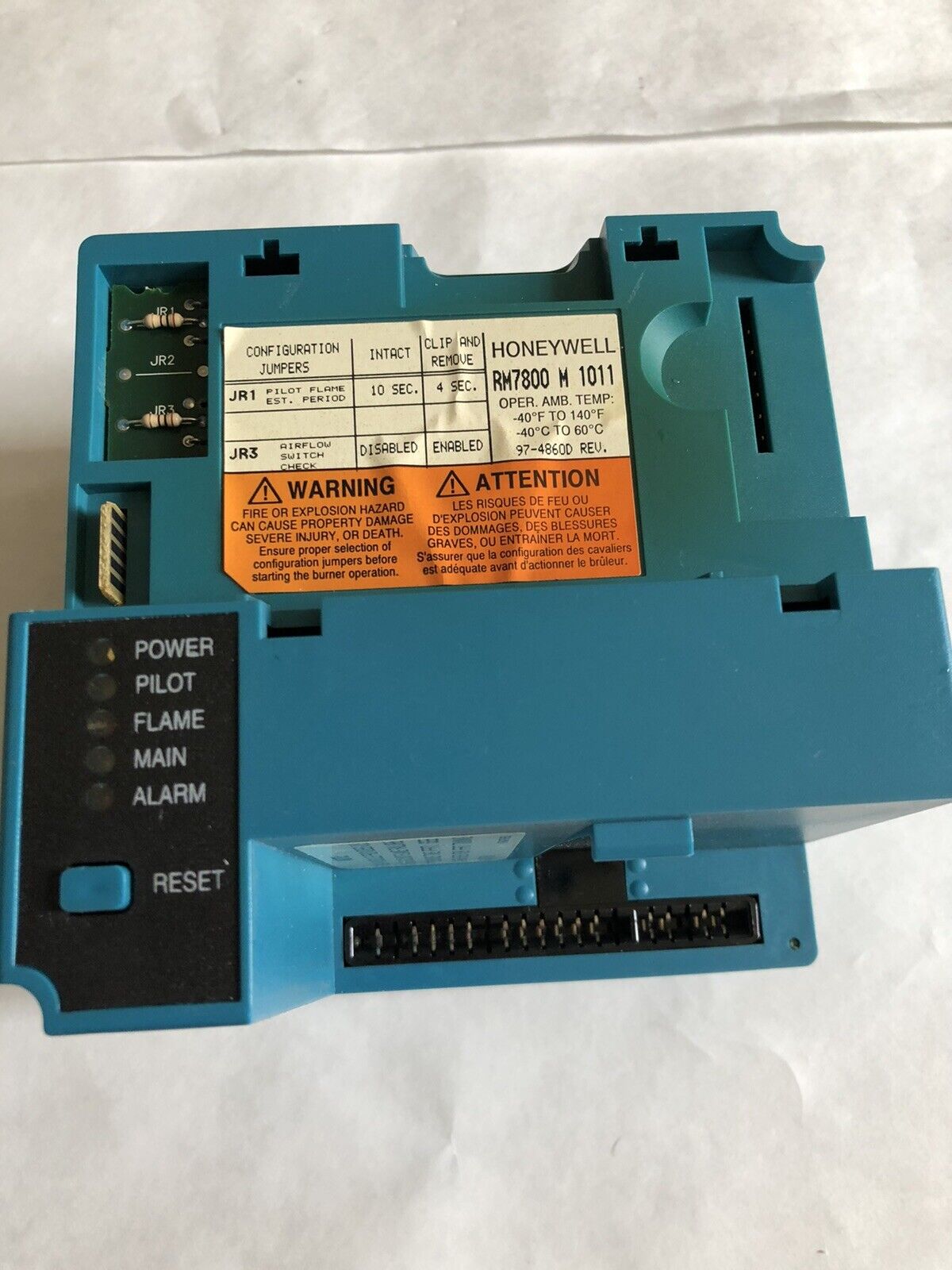 Honeywell Rm7800m1011 Burner Control Rm7800 M 1011,Bw,Sc,Cf,Ev,Eb,By,Bx