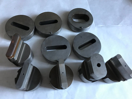Lot 5 Wiedemann Oval/Obround Punch Die Sets .500X2.500,M.472X2.362,1.250X2.3,Et