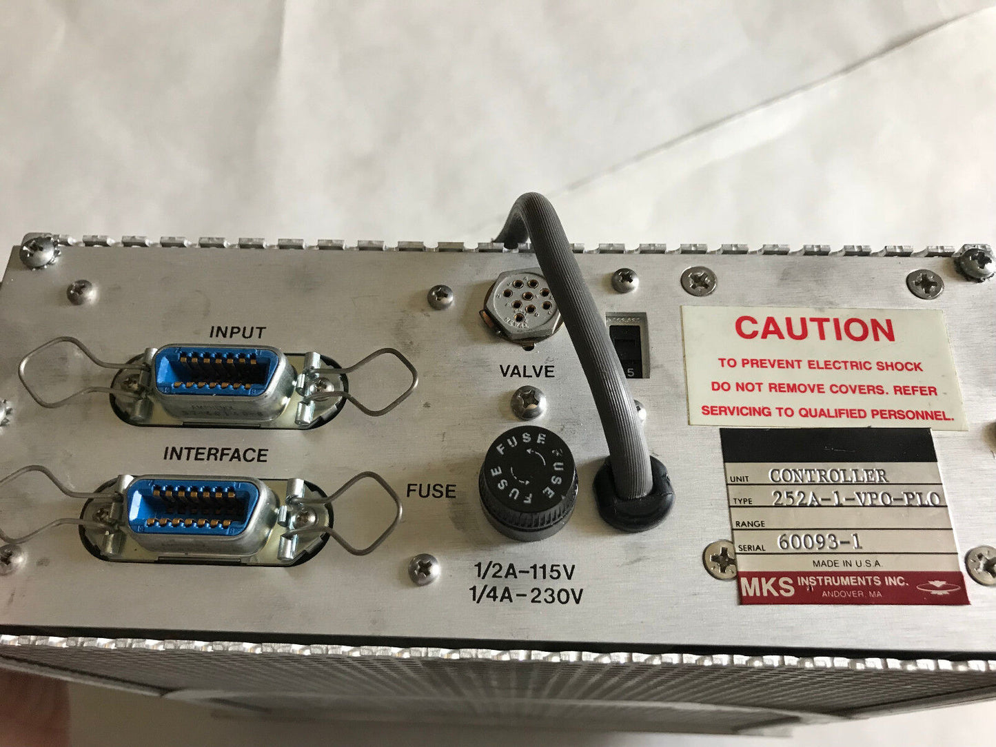 Mks 252A-1-Vpo-Plo,Mks 252A Exhaust Valve Control/Monitor Unit Controller,Sa