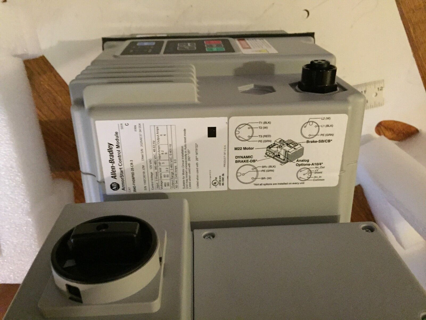 New Allen Bradley 284D-Fhd6p0d-25-Cr-3 Drive,280D-Fn-25-C,Armorstart 6Amp,Fa
