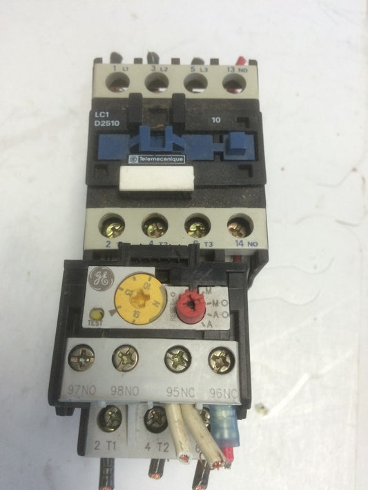 Telemecanique Lc1 D2510 Contactor,Ge Cr7g1wn ,120V,Dg
