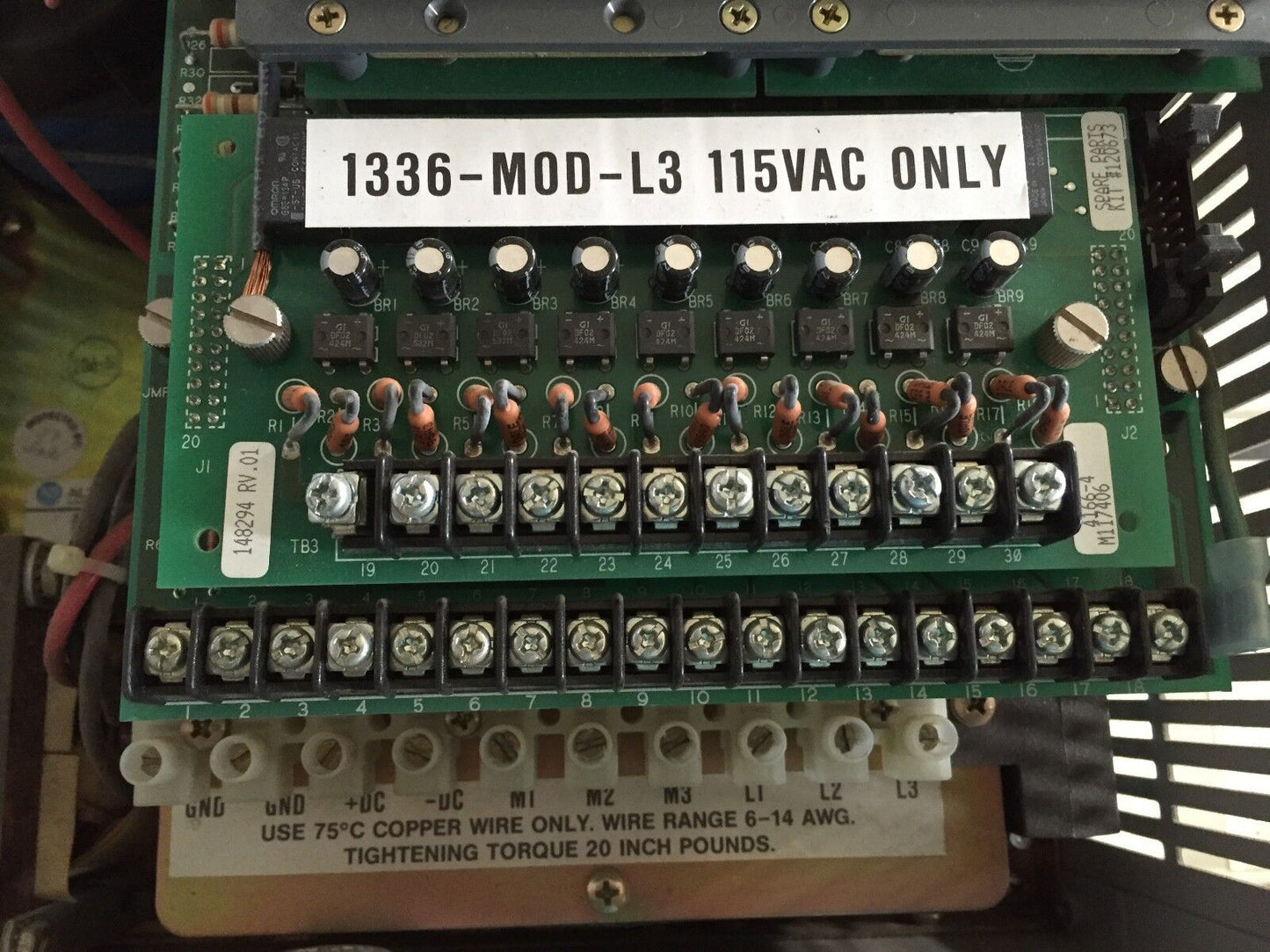 Allen Bradley 1336-B007-Ead-Fa2-L3,13.3A,1336-Mod-L3,148363,120771 Ac Drive,Su