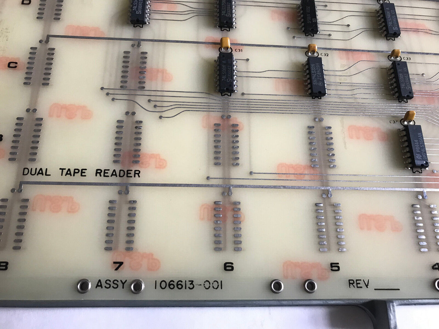 Charmilles Andrews 106613-001 Board Pcb Dual Tape Reader 106613-Oo1 Rev F,Si