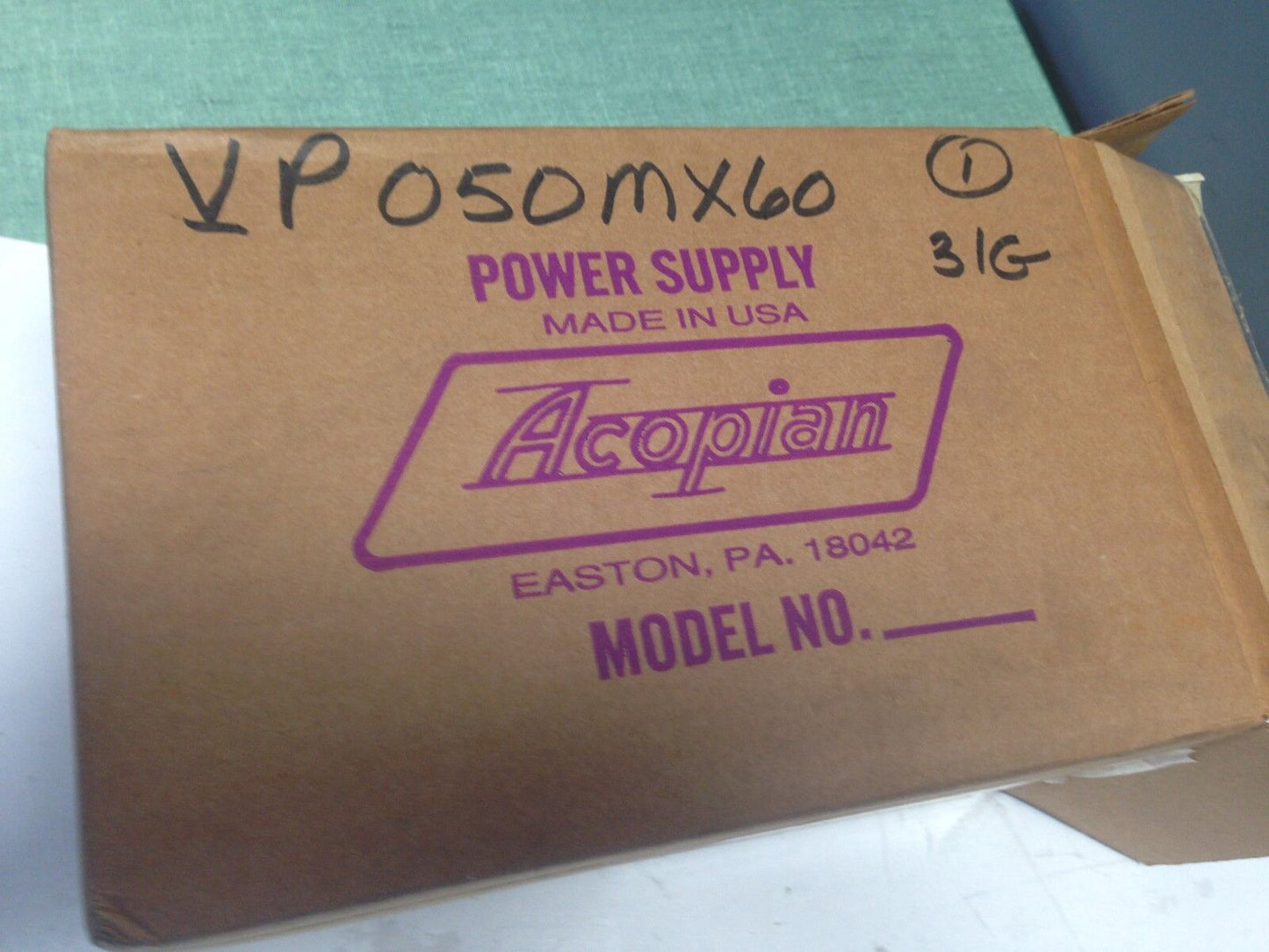 New Acopian Vp050mx60 Regulated Power Supply,Bk