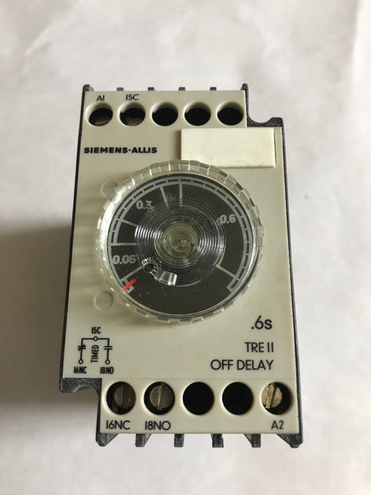 Siemens-Allis Tre111a4f Solid State Timing Relay .06-0.6S Offdelay .6S Treii,Sa