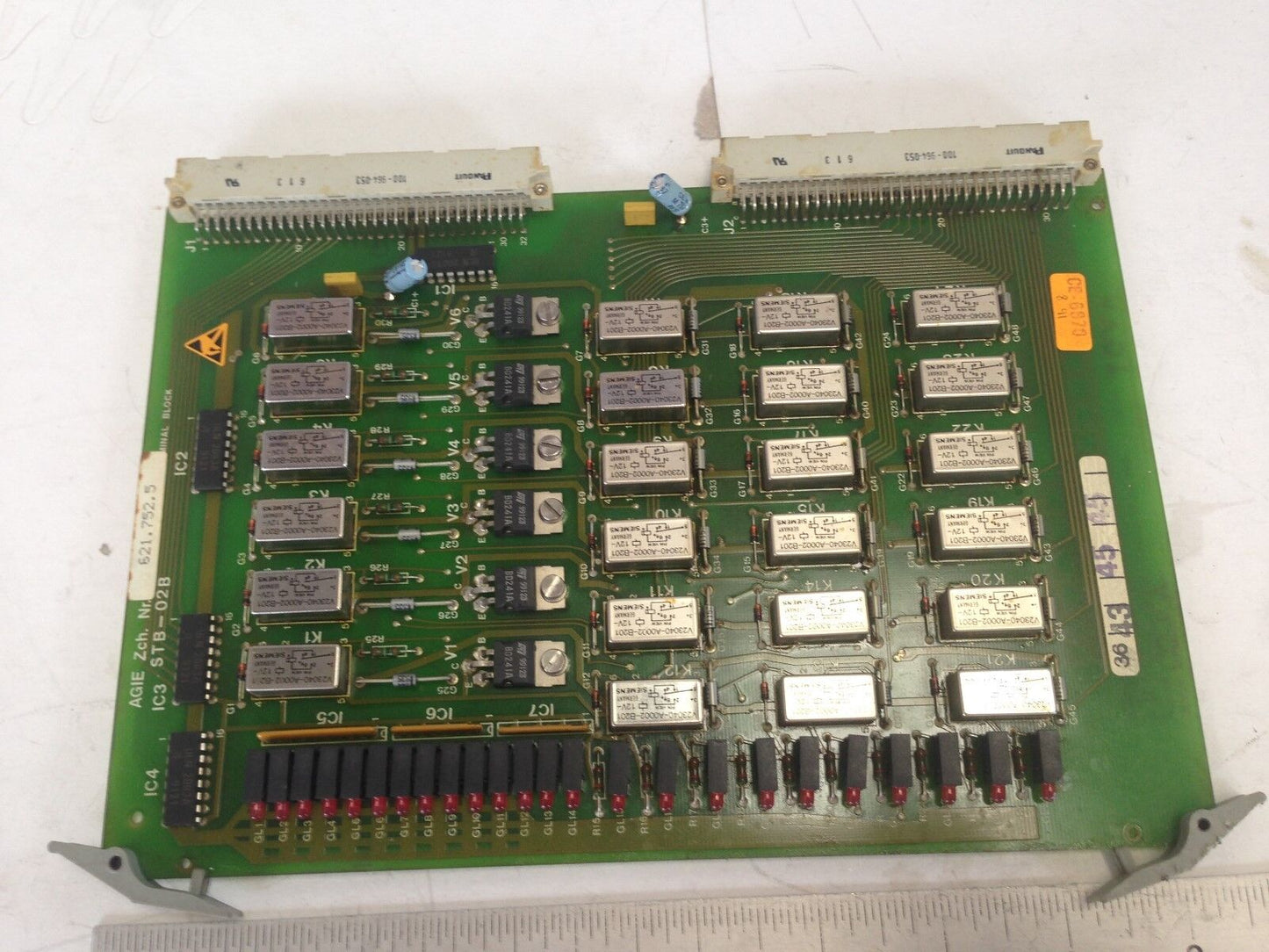 Agie 621.752.5 , Stb-02B Signal Terminal Block   Pcb Card Circuit,Bx