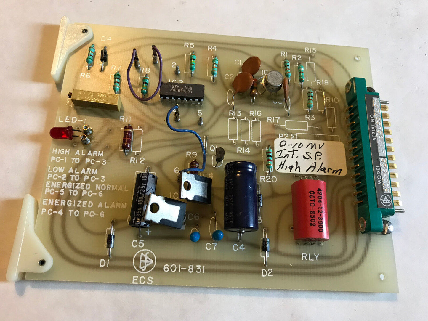 Ecs 800-226,601-831,High Alarm 800-226 Pc High-Low Alarm Card Pcb,Ad