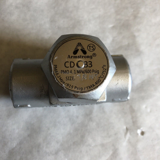 New 1/2" Npt Armstrong Cd33 4.1Mpa 600Psig Disc Steam Trap,201201,Ay