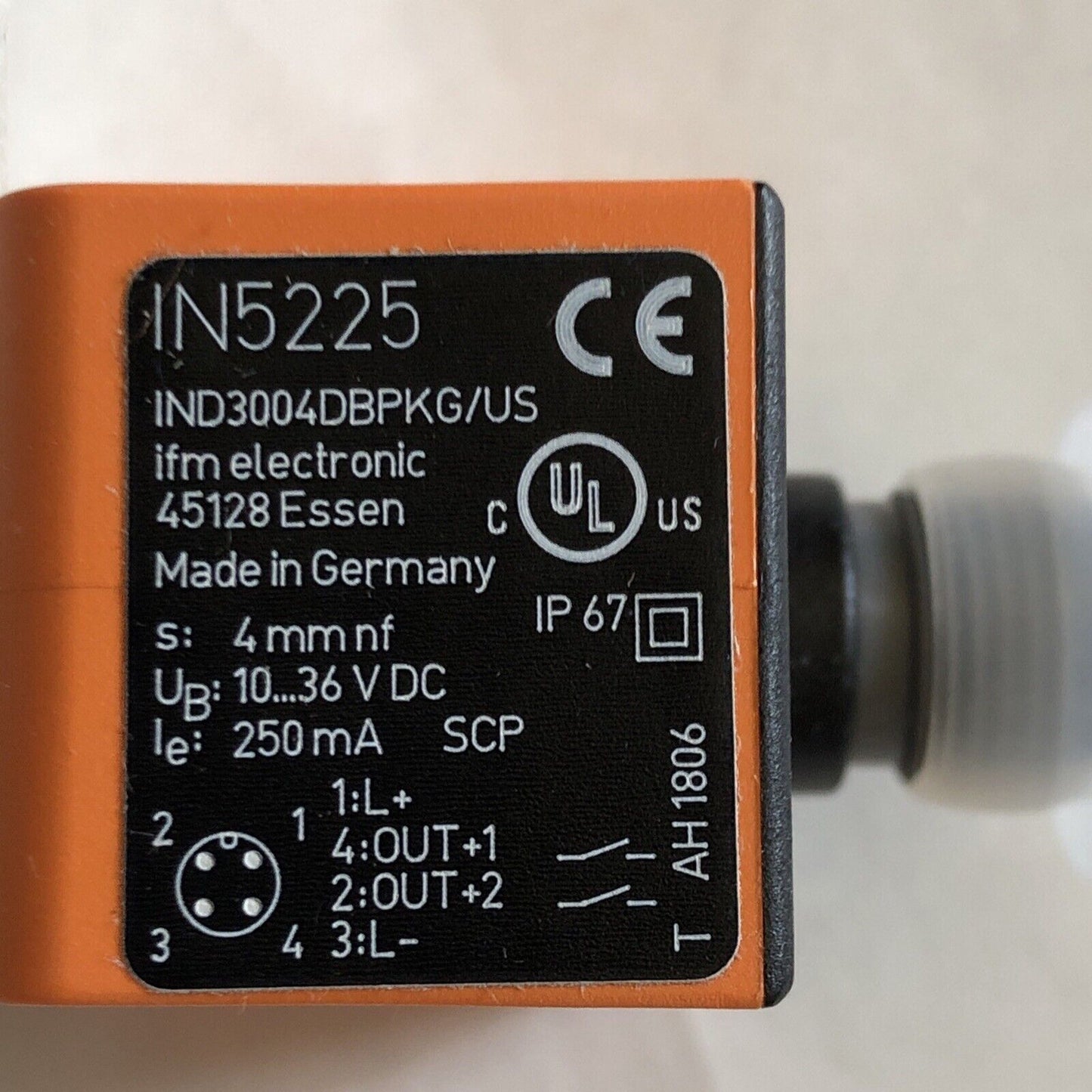 New Efector Ifm Ind3004dbpk/Us-100-Dpv,Ifm In5225 Inductive Dual Sensor,Cs