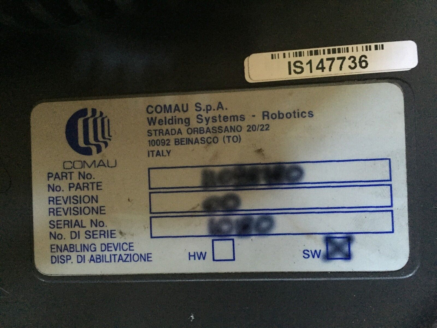 Comau 11098780, Comau Welding Systems,Comau 11098780 Teach Pendant,Bq