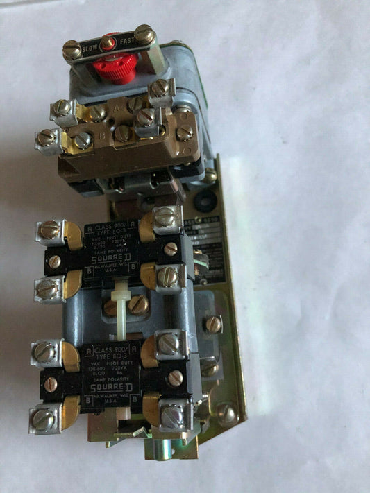 Square-D,Bo-3D, 9050 B0-3D Ac Pneumatic Relay,120 Vac,Class 9007,Type Bo-3,Bg
