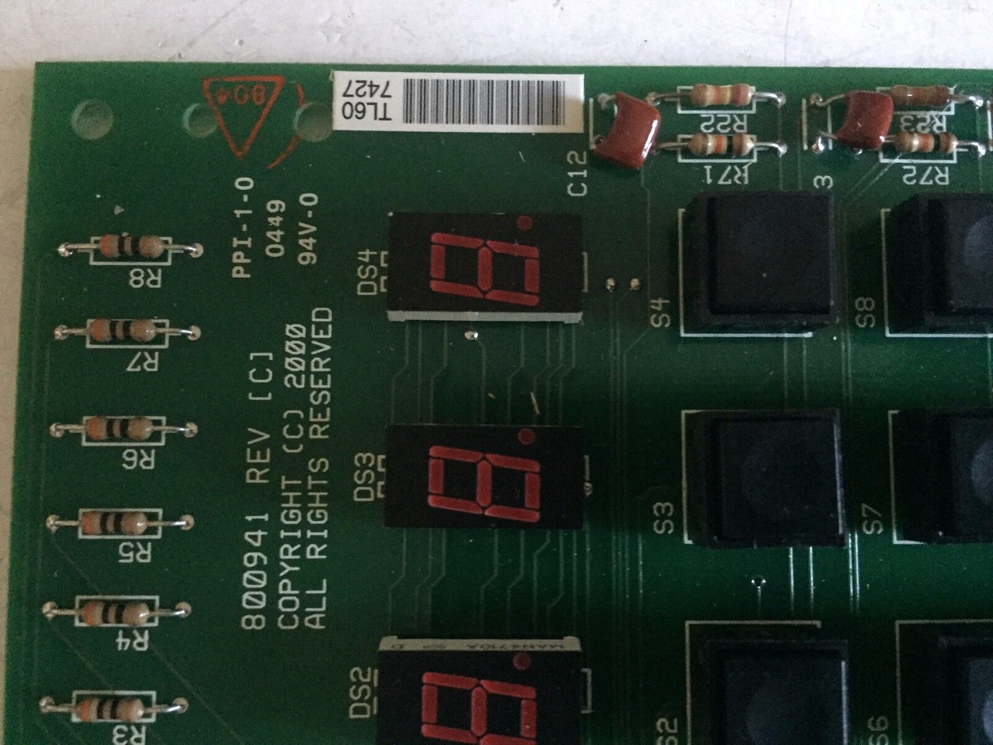 New 800-941 Rev (C) 2000, 4-Digit Display,800941,Pcb Board 22 Keypad Button,Ad