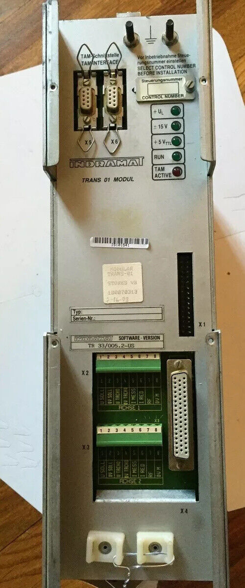 Indramat Tr 33/005.2-Us,Trans 01 Modul,100970313 Trans-01 Ac Servo Controller,Fe