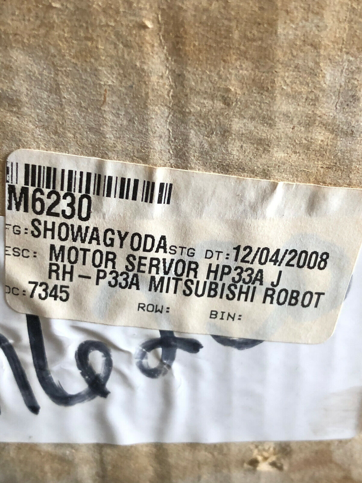 New Tamagawa 3316N204e39,Tbl-S Ac Servo Motor,1110W 200V,Mitsubishi Rh-P33a,Av